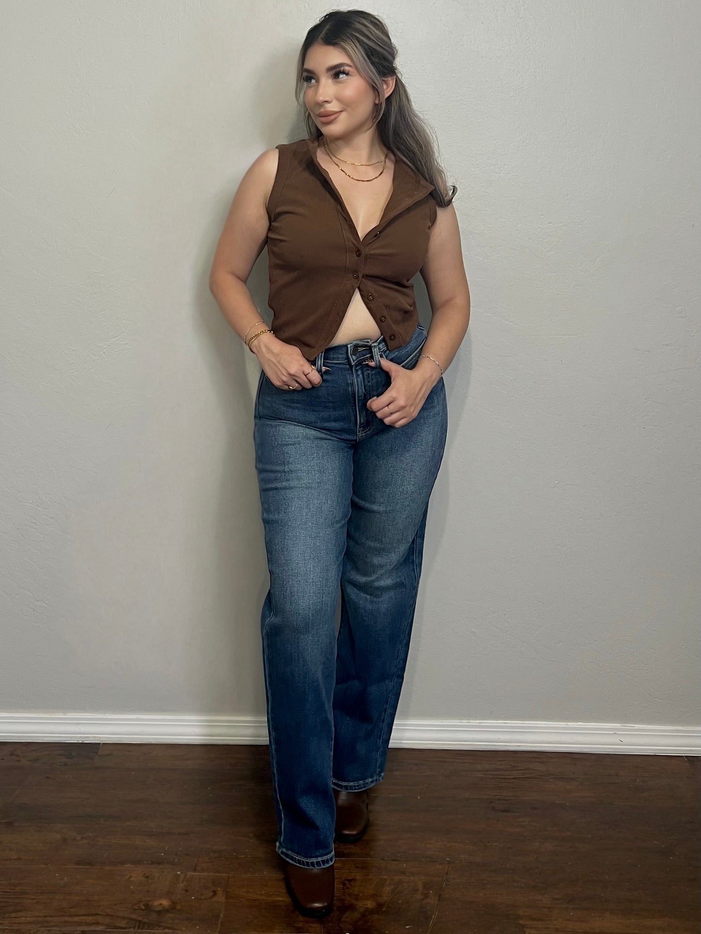 CIERRA TOP- BROWN