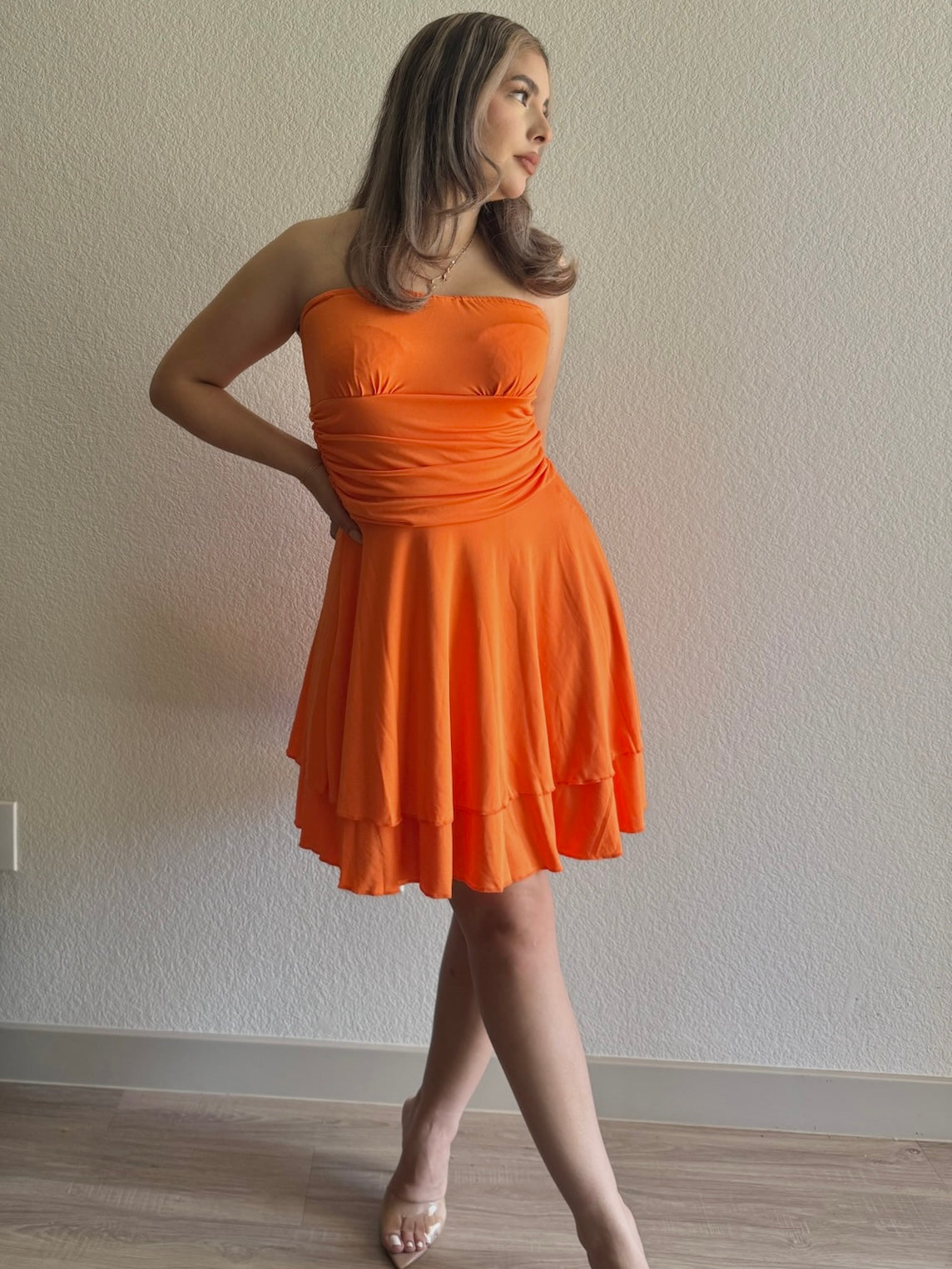 SANDRA DRESS- ORANGE