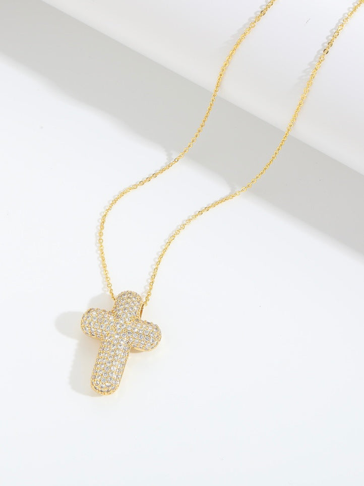 BUBBLE CROSS NECKLACE