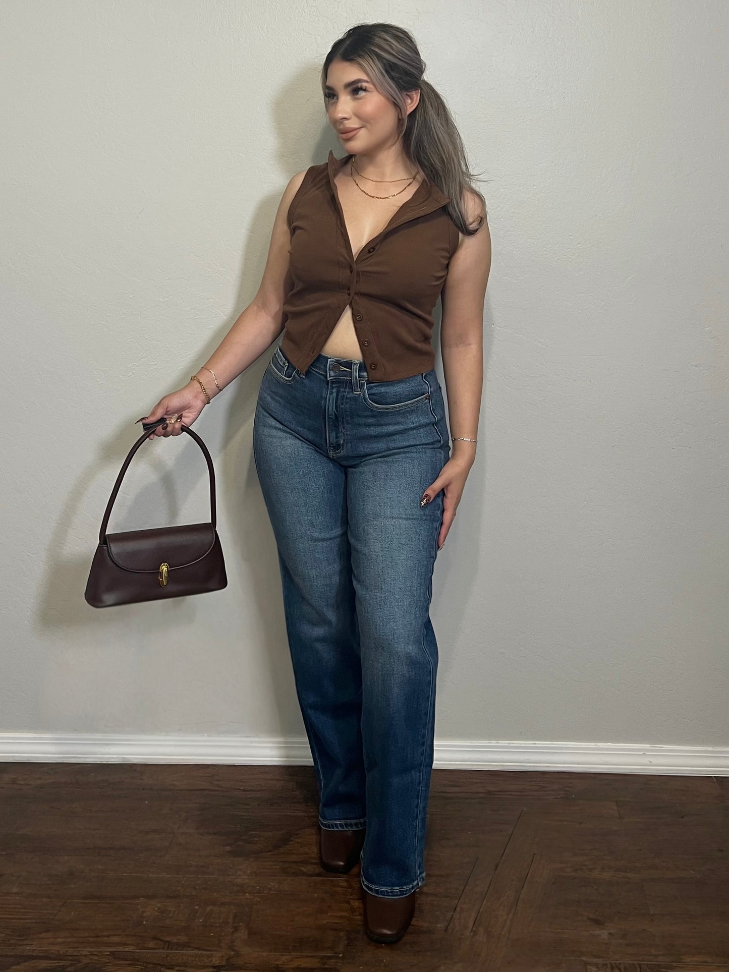 CIERRA TOP- BROWN