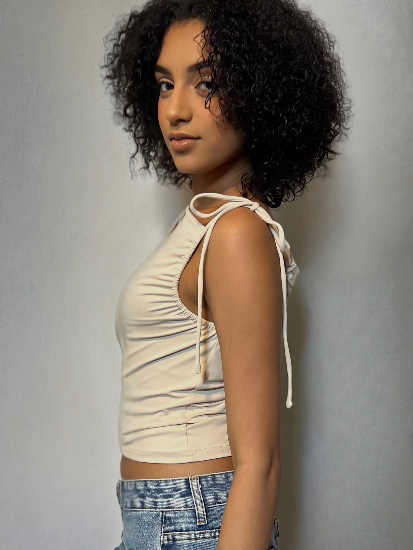 EVETTE TOP- BEIGE