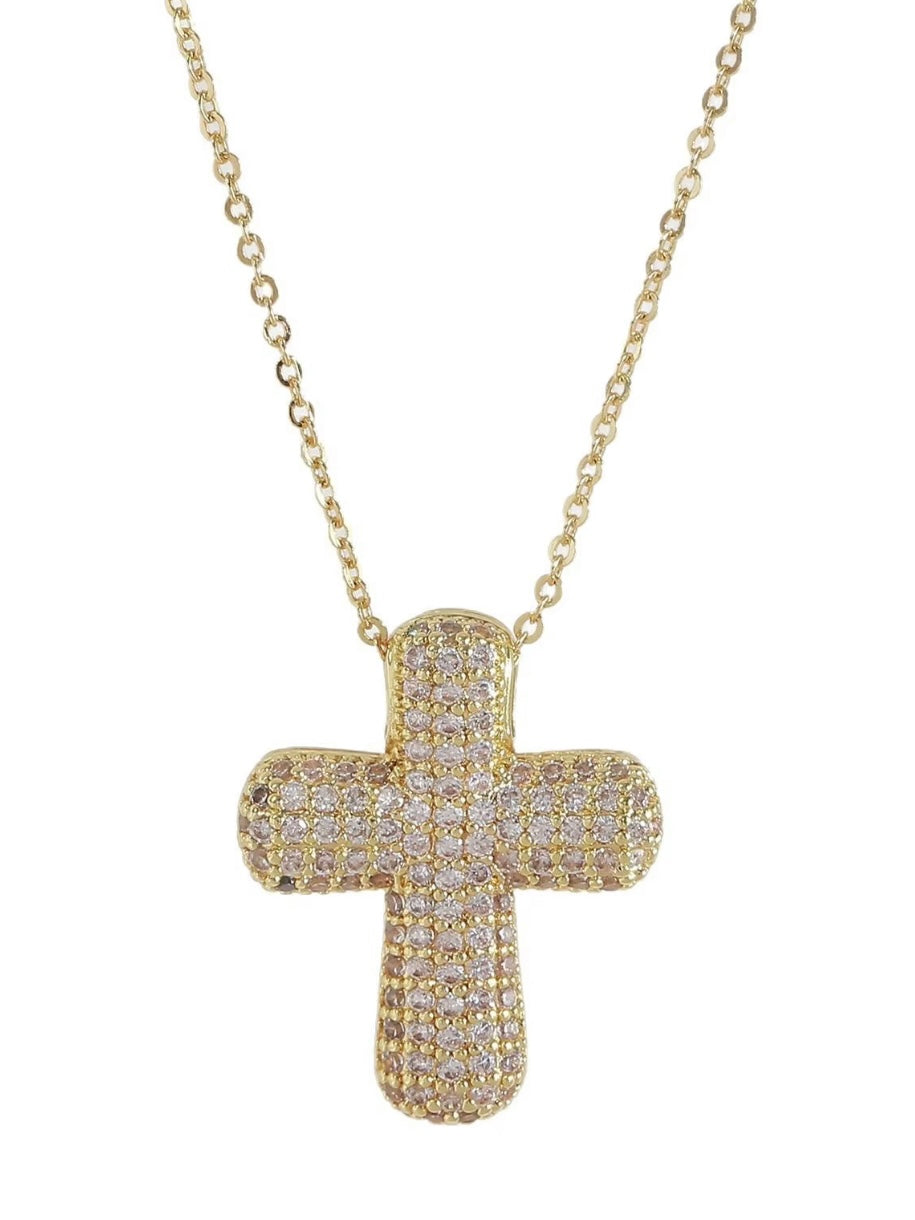 BUBBLE CROSS NECKLACE