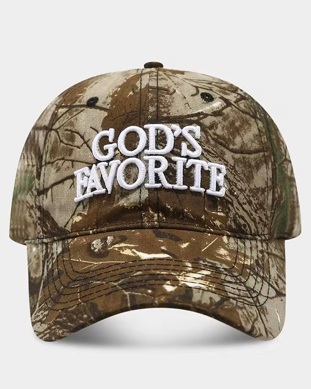 GODS FAVORITE CAMO BASEBALL HAT