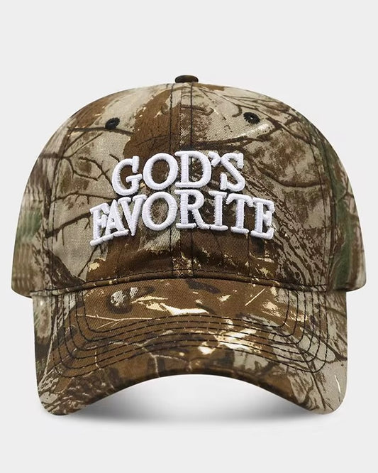 GODS FAVORITE CAMO BASEBALL HAT