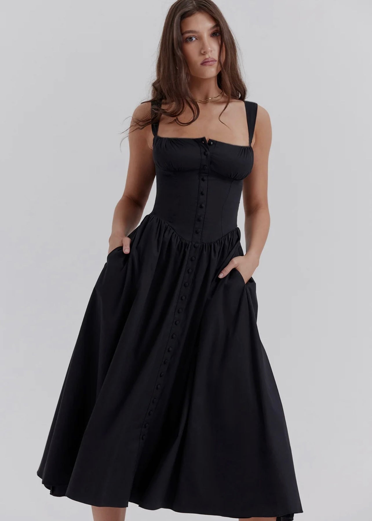 LOLA MAXI DRESS- BLACK