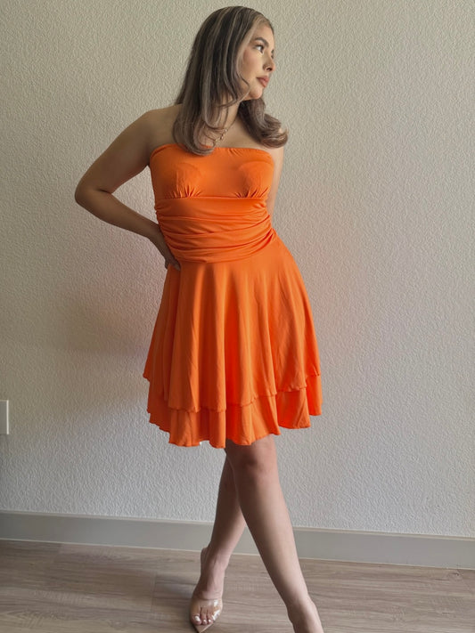 SANDRA DRESS- ORANGE