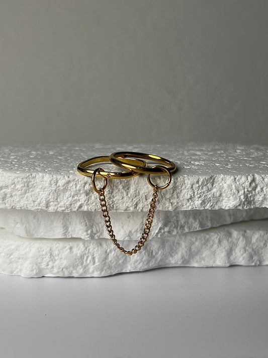 STACKED CHAIN RING