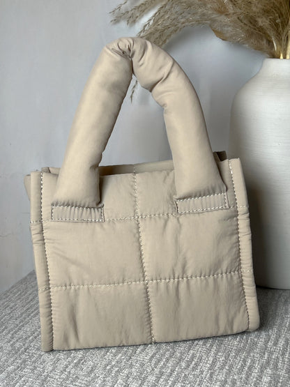 KAYLA PUFFER BAG- BEIGE
