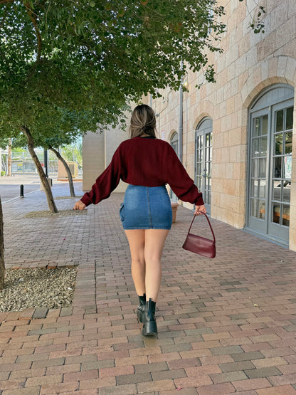 CAMI BOLERO BURGUNDY