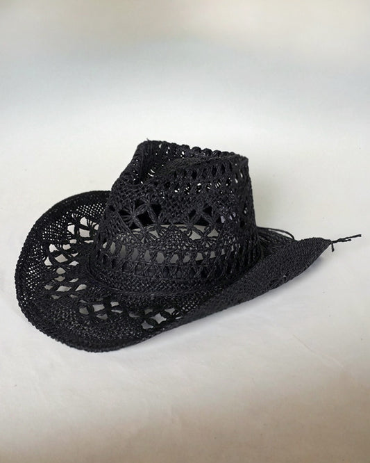 RODEO STRAW HAT- BLACK